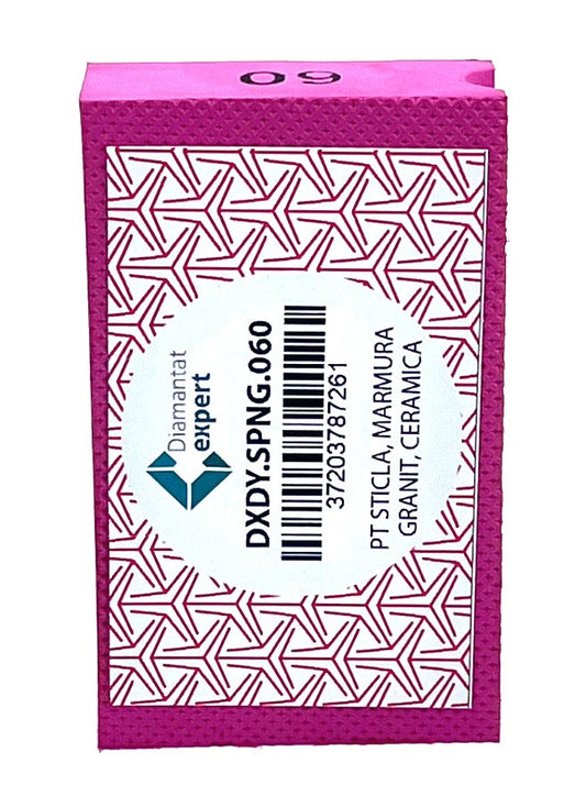 Burete diamantat pt. slefuiri / finisari - # 60 - granit, piatra, portelan, sticla 90x55mm Super Premium - DXDY.SPNG.060