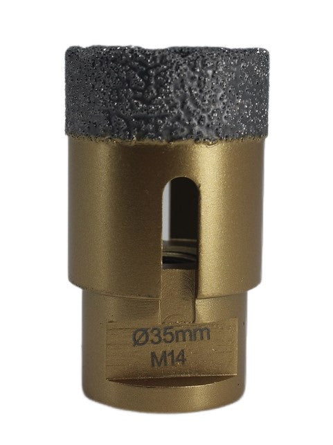 Carota diamantata pt. gresie portelanata & piatra - diam. 35mm - Premium - DXDY.GOLDrill.35