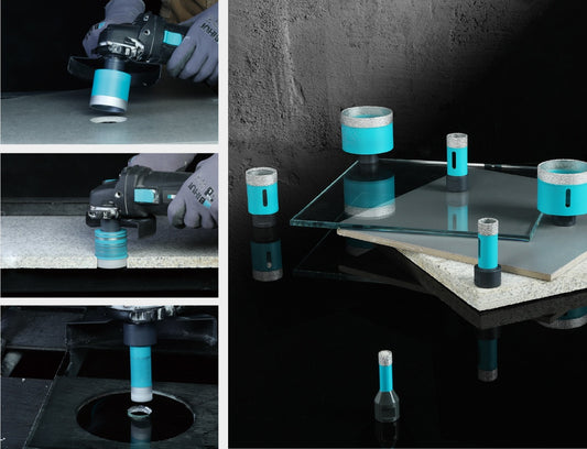 Carota diamantata pt. gresie portelanata & piatra - diam. 65mm PREMIUM - BIHUI-DBDB65