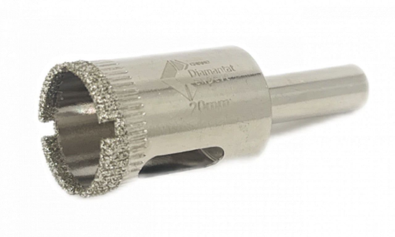 Carota diamantata WETDrill 20mm - gaurire cu apa pt. portelan, faianta, gresie etc. - Profesional Standard. - DXDY.WETDrill.20