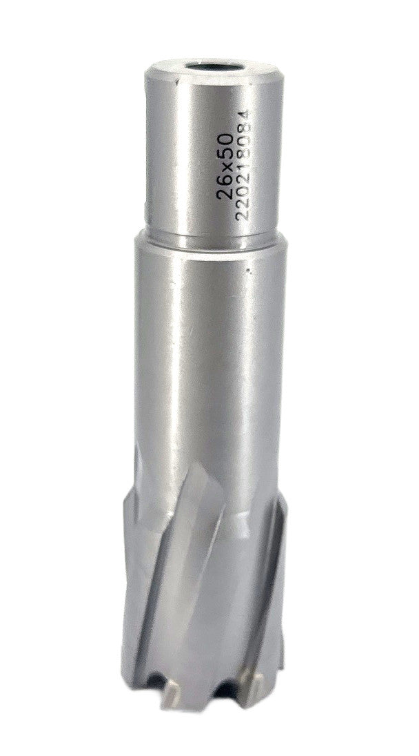 Carota pt. otel din carbura de tungsten, ∅26mm, h=50mm, cu prindere Weldon - DXDY.P-TCT-50.26.W