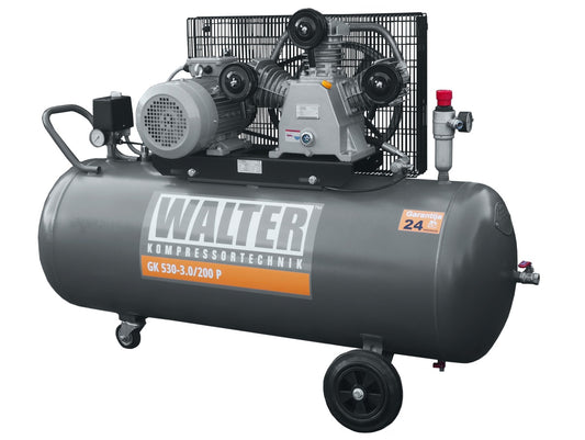 Compresor de aer profesional cu piston - 3kW, 530 L/min, 10 bari - Rezervor 200 Litri - WLT-PROG-530-3.0/200