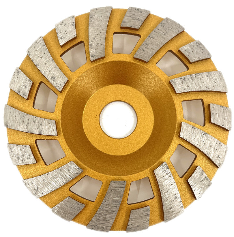 Disc cupa diamantata cu dinti alternativi pentru slefuire rapida de Beton si Abrazive 125mmx22,2mm PREMIUM - DXDY.PLCC.125