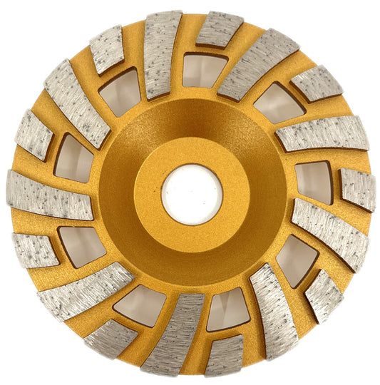 Disc cupa diamantata cu dinti alternativi pentru slefuire rapida de Beton si Abrazive 125mmx22,2mm PREMIUM - DXDY.PLCC.125