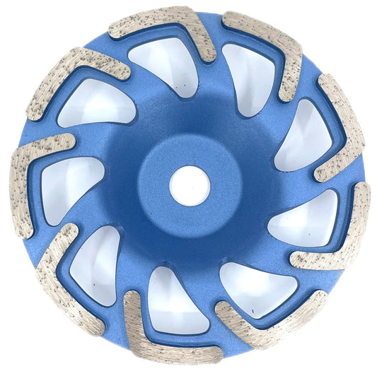 Disc cupa diamantata forma L pentru slefuire Beton/Abrazive 180X22,2mm Standard Profesional - BlueLine - DXDY.BLLC.180