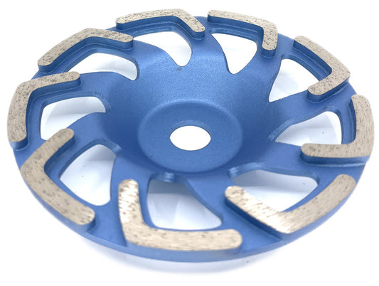 Disc cupa diamantata forma L pentru slefuire Beton/Abrazive 180X22,2mm Standard Profesional - BlueLine - DXDY.BLLC.180