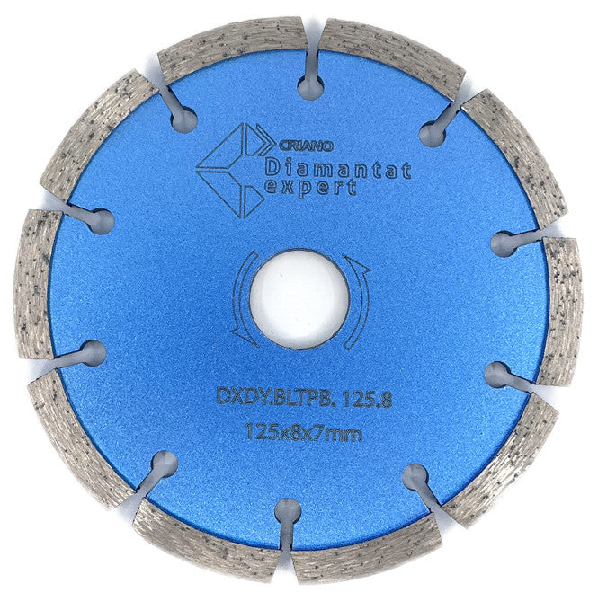 Disc diamantat pentru taiere de rosturi de dilatare in Beton si Sapa 125x22,2mm cu grosime de 8mm Standard Profesional - BlueLine - DXDY.ROST.125.8