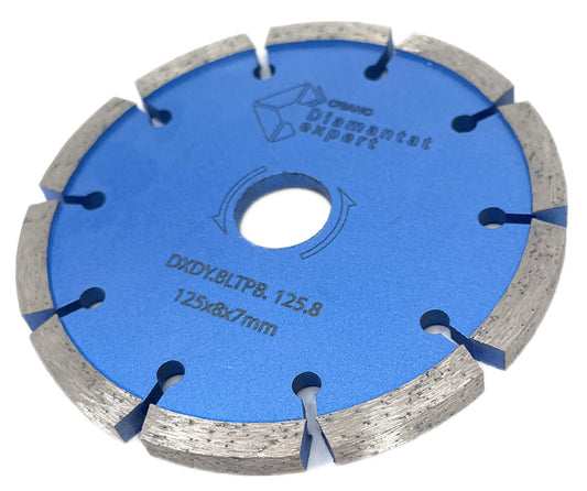 Disc diamantat pentru taiere de rosturi de dilatare in Beton si Sapa 125x22,2mm cu grosime de 8mm Standard Profesional - BlueLine - DXDY.ROST.125.8