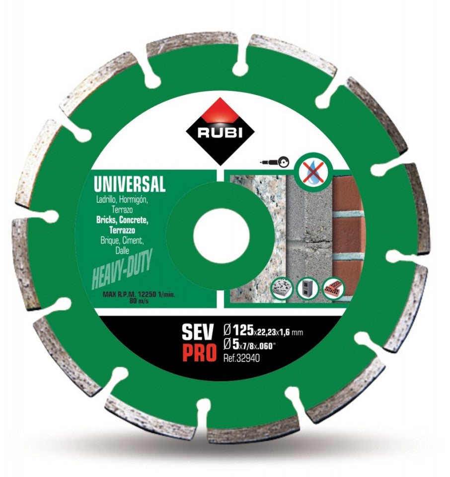 Disc diamantat pt. beton si caramida 125mm, SEV 125 Pro - RUBI-32940