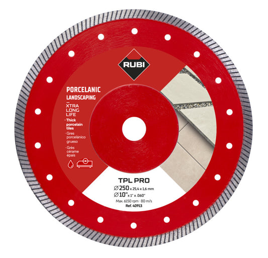 Disc diamantat pt. Ceramica dura, portelan gros >2cm pt. terase, 300x25.4 (mm), TPL 300 EXT Pro - RUBI-40914