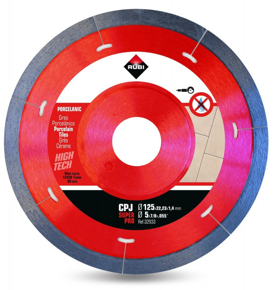 Disc diamantat pt. gresie portelanata 125mm, CPJ 125 SuperPro - RUBI-32933