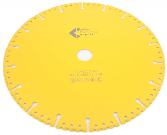 Disc DiamantatExpert pt. Descarcerare - Metal / Universal 230x22.2 (mm) Super Premium - DXDY.RESCUE.230