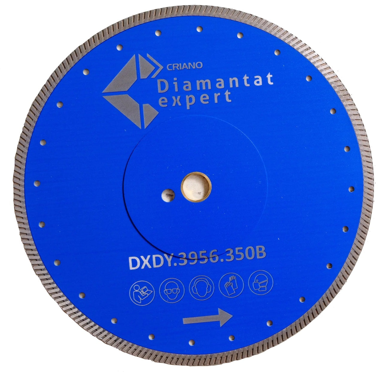Disc DiamantatExpert pt. Gresie ft. dura portelanata, Granit - Turbo 350x30mm (cu inel reductor de 25,4mm) Premium - DXDY.3956.350
