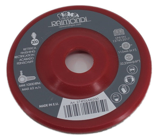 Disc lamelar diamantat pt. slefuit placi, gran. 200, Ø115mm - Raimondi-274FDLAM200