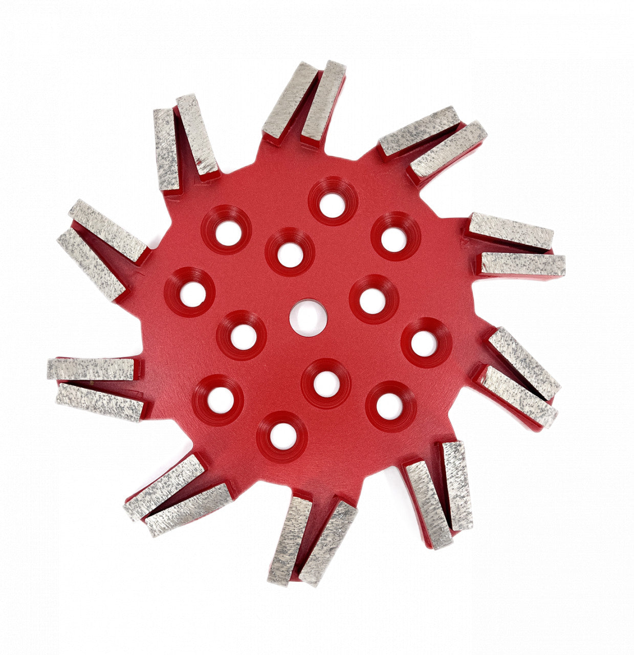 Disc stea cu segmenti diamantati pt. slefuire pardoseli - segment fin - Rosu - 250 mm - prindere 19mm - DXDY.8501.250.11.63