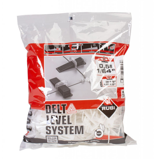 Distantiere autonivelare Delta ( Clips-uri ) pt. gresie, faianta si placi - Rost de 0,5 mm - 200 buc - RUBI-3930