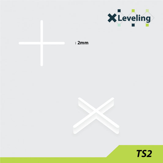 Distantiere ( Cruciulite ) pt. placi - gresie si faianta - Rost 2 mm - 500 buc - XLEV-TS2-500