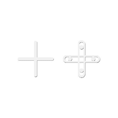 Distantieri cruce pentru placi de gresie, faianta si placi, rost 6mm, 250buc - BIHUI-TSC6250