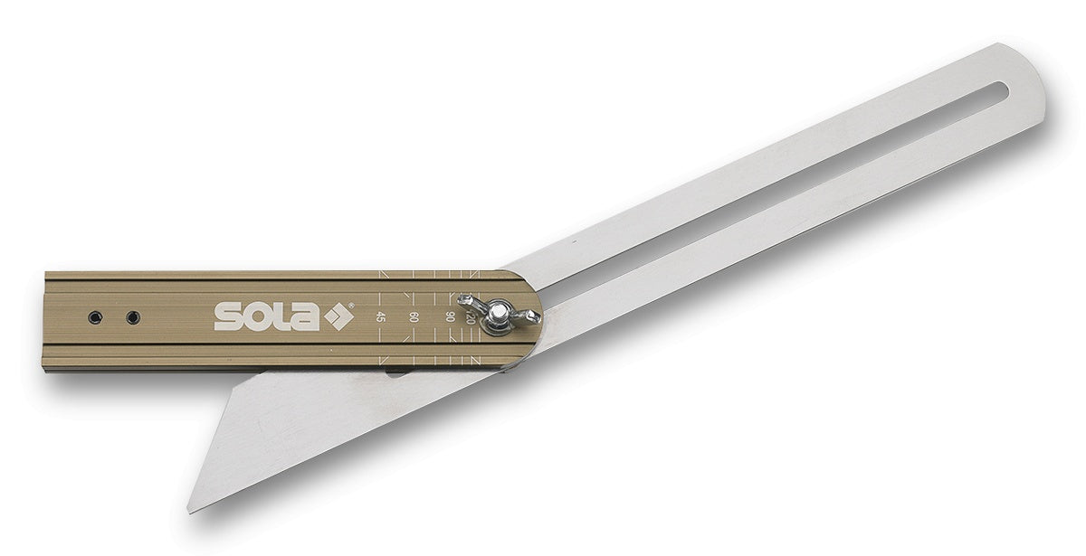 Echer / vinclu reglabil, cu marcaj pentru unghiuri, L=250 mm, VSTG 250 - SOLA-56052101