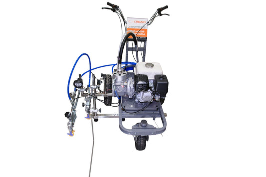 Echipament airless pentru trasat marcaje rutiere - Complet Echipat - 1/4", 2 pistoale, 1.8L/min, 5.5hp Honda - CNO-APSR-Duo-Honda