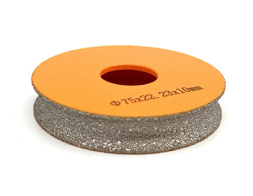 Freza diamantata pentru profilare granit, marmura, gresie Profil Semicerc Full Bullnose exterior, R-5mm, ∅75x22,23mm - DXDY.FPP.BN10