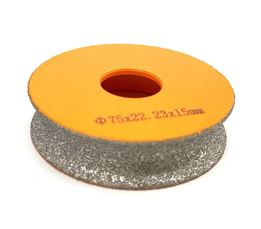 Freza diamantata pentru profilare granit, marmura, gresie Profil Semicerc Full Bullnose exterior, R-7.5mm, ∅75x22,23mm - DXDY.FPP.BN15