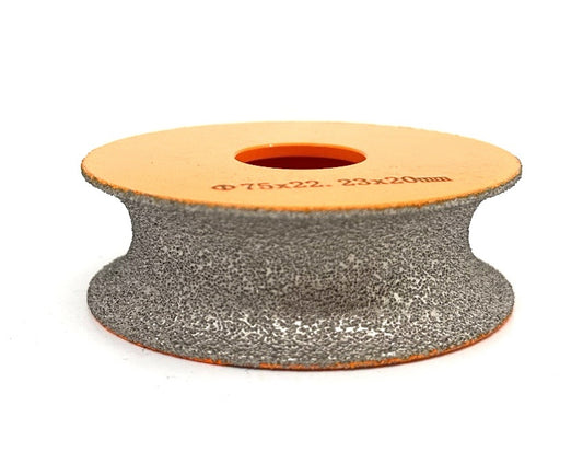 Freza diamantata pentru profilare granit, marmura, gresie Profil Semicerc Full Bullnose exterior, R-20mm, ∅75x22,23mm - DXDY.FPP.BN20