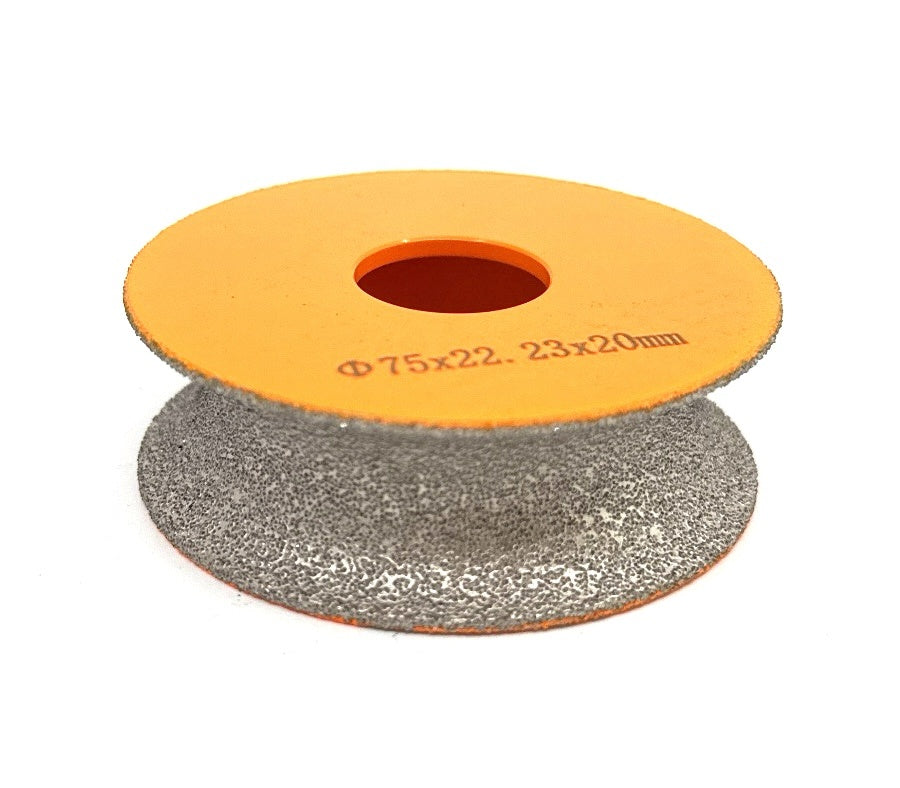 Freza diamantata pentru profilare granit, marmura, gresie Profil Semicerc Full Bullnose exterior, R-10mm, ∅75x22,23mm - DXDY.FPP.BN20
