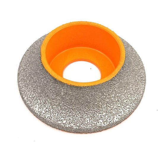 Freza diamantata pentru profilare granit, marmura, gresie Profil Semirotund Half Bullnose, R-20mm, ∅75x22,23mm - DXDY.FPP.HBN20