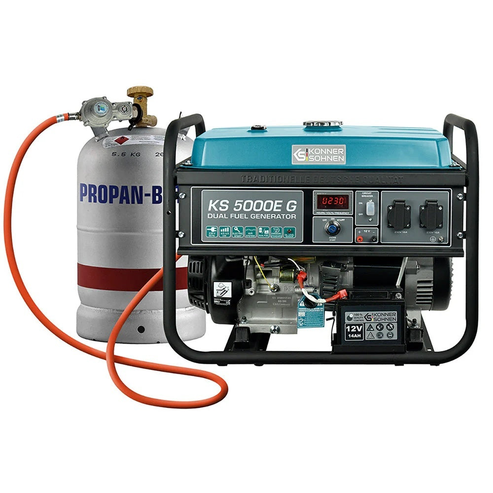 Generator de curent 4.5 kW HIBRID (GPL + Benzina) - Konner & Sohnen - KS-5000E-G