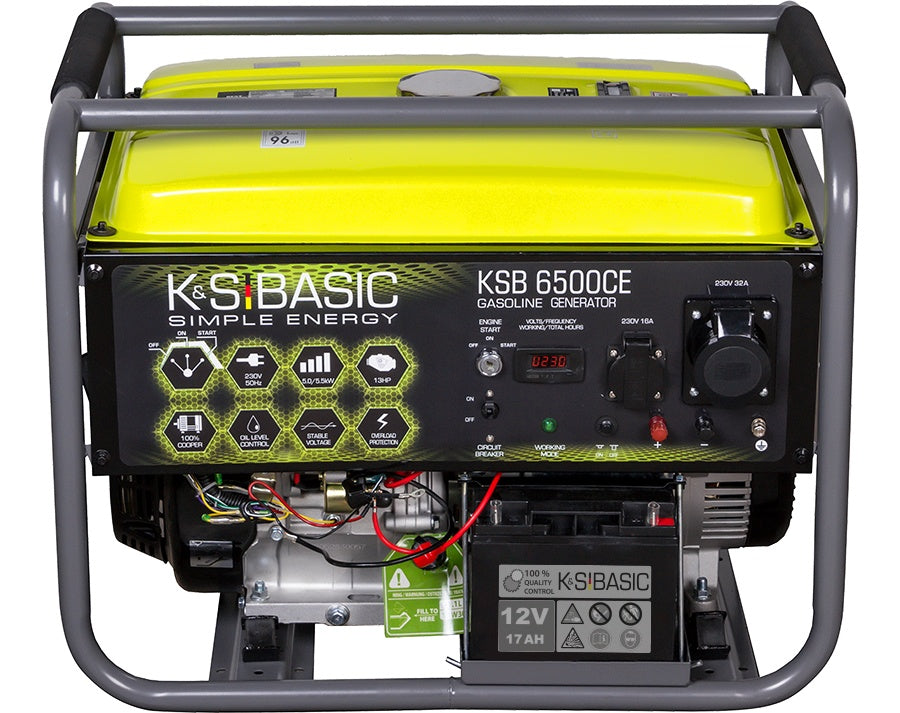 Generator de curent 5.5 kW, pornire electrica, benzina BASIC LINE - Konner & Sohnen - KSB-6500CE