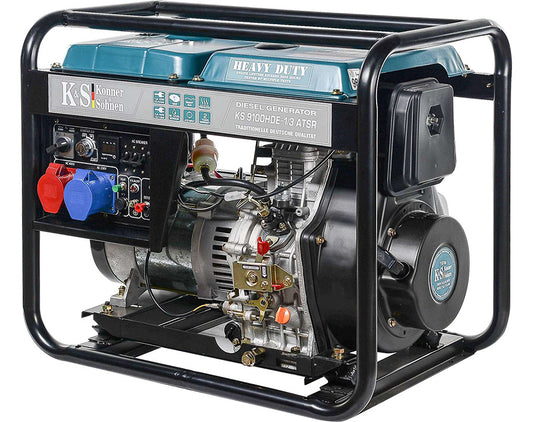 Generator de curent 7.5 kW diesel - Heavy Duty - Konner & Sohnen - KS-9100DE-1/3-HD-ATSR