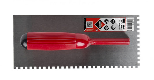 Gletiera dintata cu maner plastic 28cm, 6mm - RUBI-25903