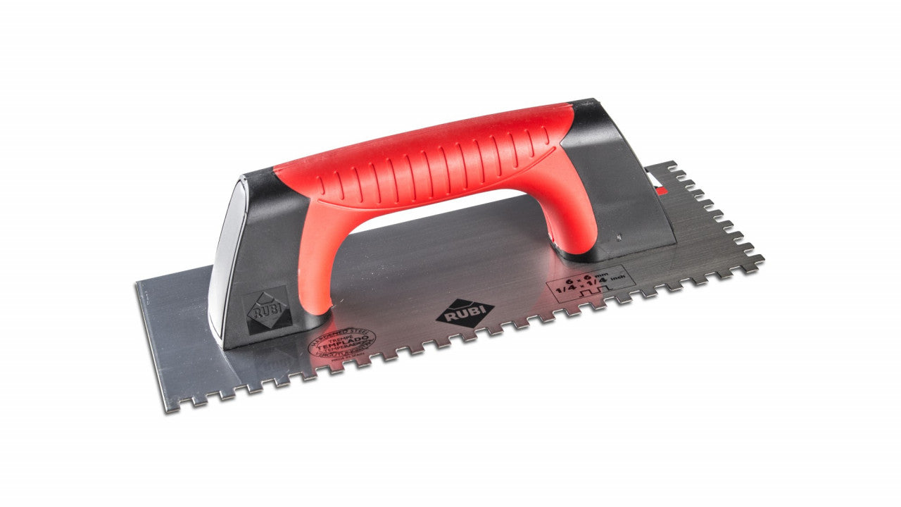 Gletiera dintata cu maner Rubiflex 28cm, 6mm - RUBI-75955