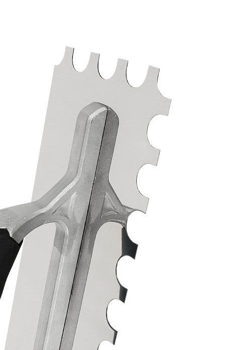 Gletiera dintata INOX 280 x 120mm, Rotund - BIHUI-PTSB20