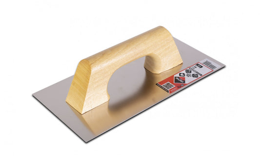 Gletiera dreapta, INOX cu maner din lemn, 30cm - RUBI-65960