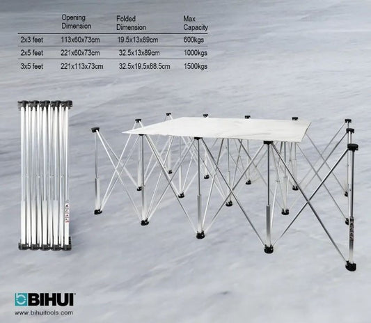 Masa de lucru pentru placi mari, extensibila tip acordeon - 221x113 cm - BIHUI-LFFT