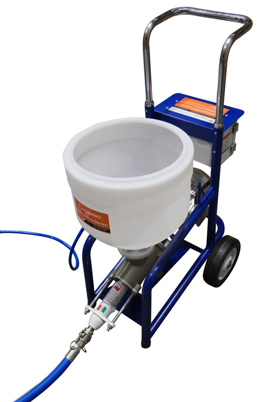 Masina multifunctionala de tencuit, gletuit, izolatii, debit max. 0-12 L/min, 1.5kW Monofazata, 20 bar, cuva plastic 35L - CNO-MFS12