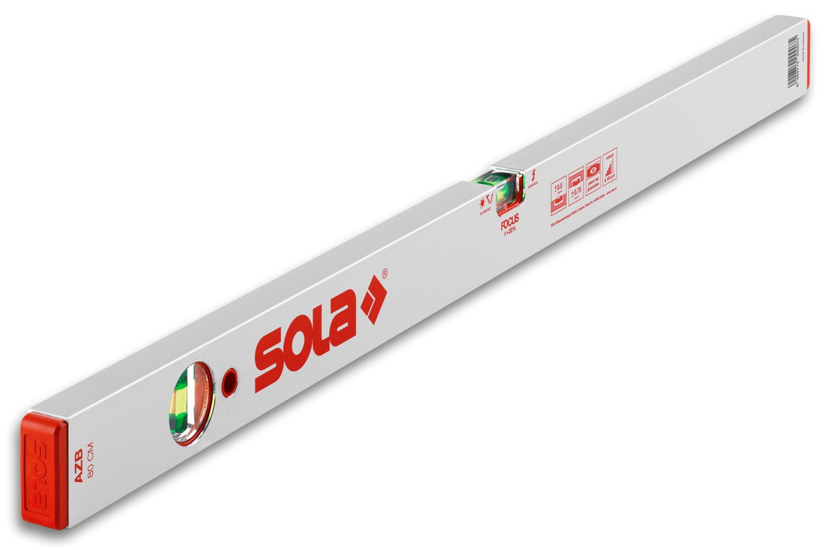 Nivelă cu bula ( Boloboc ) cu profil aluminiu, 80cm AZB 80 - Sola-01011101