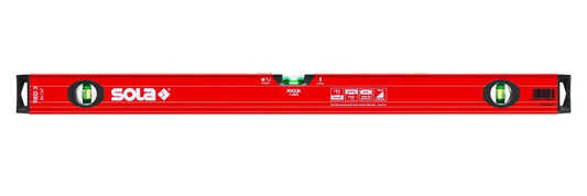 Nivelă cu bula ( Boloboc ) cu profil tubular, 60cm RED 3 60 - Sola-01214801