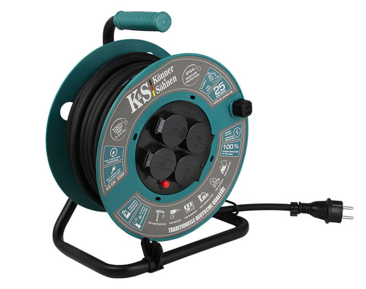 Prelungitor cu tambur / Rola 25m Cablu - KS-CR-25M
