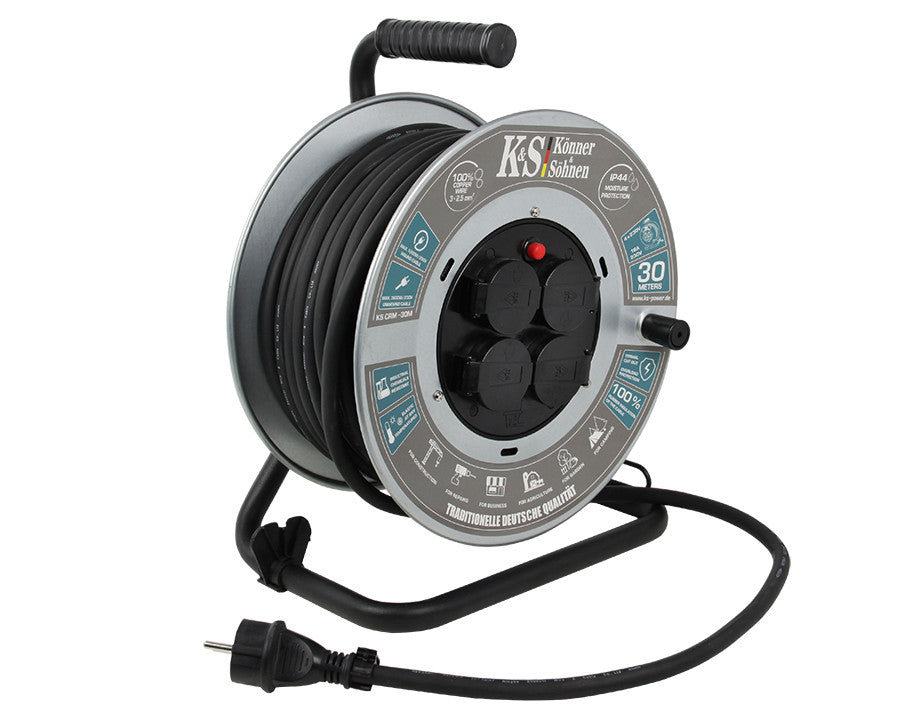 Prelungitor cu tambur / Rola 30m Cablu - KS-CRM-30M