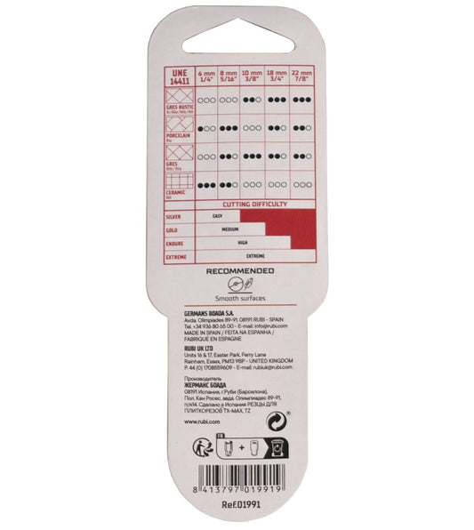 Roata de taiere / marcare, ∅10mm - SILVER - RUBI-1991