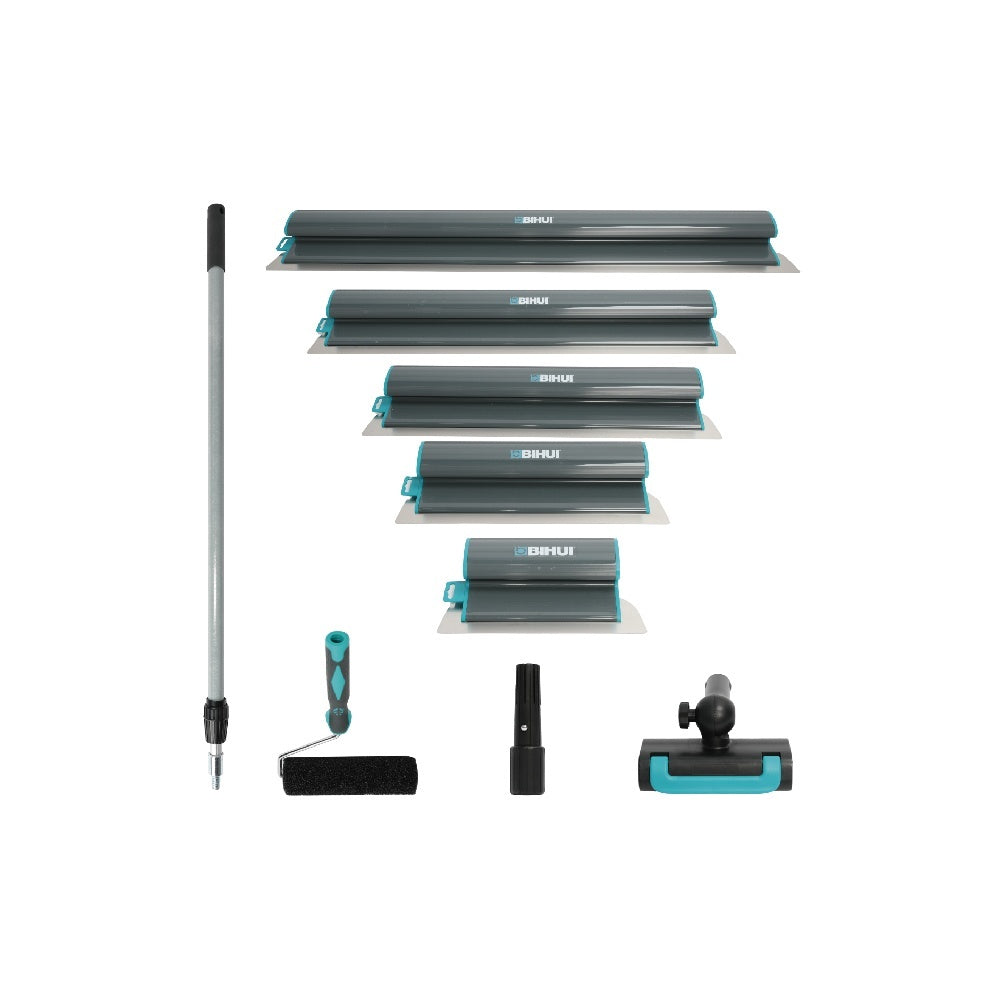 SET de gletiere pentru aplicare glet / tencuieli, 9 piese - Kit complet pentru Finisaje - BIHUI-PTKBK9