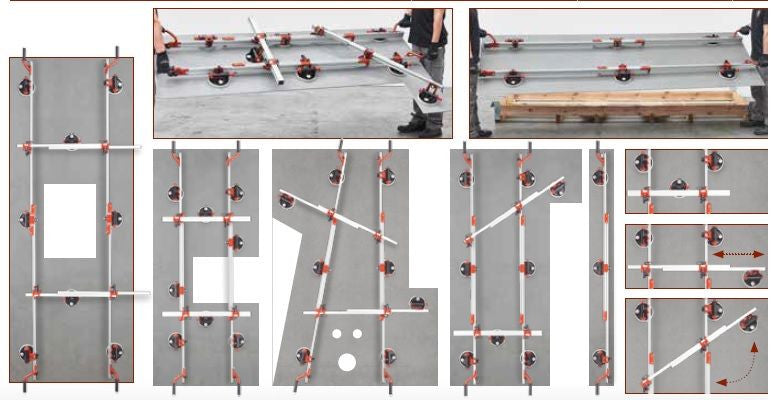 Sistem de transport pt. placi de dimensiuni mari, Easy-move MK IV - 6 ventuze RV175, 320cm - Raimondi-432EM04CA