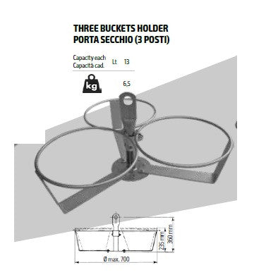 Suport 3 galeti din plastic pt. Electropalane IORI-BS3