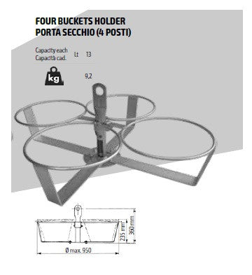 Suport 4 galeti din plastic pt. Electropalane IORI-BS4