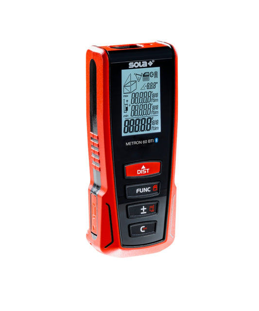Telemetru cu laser roșu si bluetooth, Sola App - 60m, METRON 60 BTI - Sola-71027201