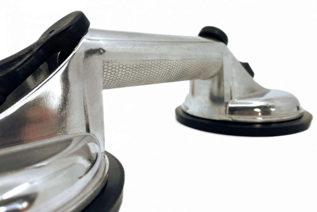 Ventuza dubla pt. gresie, sticla, faianta profesionala cu corp din Aluminiu - Ø125mm, 90kg - CNO-ALUV2