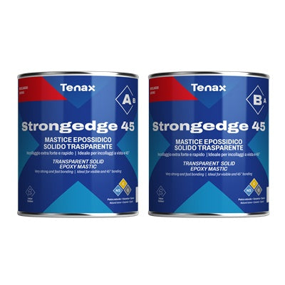 Adeziv / mastic epoxy solid transparent, pt. ceramica, piatra naturala si quartz - Tenax StrongEdge 45 part A, 1kg